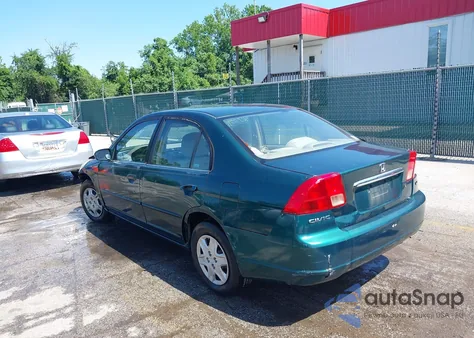 2001 Honda Civic Lx from USA, damaged, VIN 1HGES16581L024508